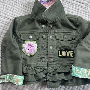 LA boutique hand customized olive jacket